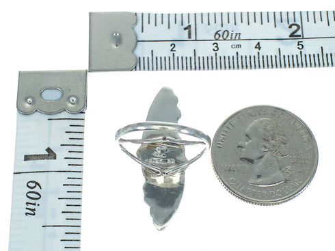 Southwest Sterling Silver Turquoise Ring Size 7-1/2 QX85276