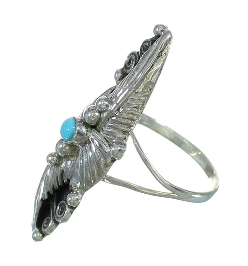 Turquoise Authentic Sterling Silver Southwest Ring Size 7-1/2 QX85322
