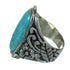 Turquoise Genuine Sterling Silver Southwestern Flower Ring Size 5-3/4 YX85418
