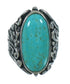 Southwestern Turquoise And Sterling Silver Flower Ring Size 5-3/4 YX85468