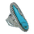 Authentic Sterling Silver And Turquoise Southwest Ring Size 5-1/2 YX85572