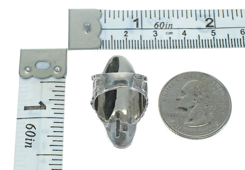 Genuine Sterling Silver And Turquoise Southwestern Ring Size 4-1/2 YX85568