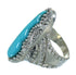 Southwestern Turquoise And Authentic Sterling Silver Ring Size 4-1/4 YX85620