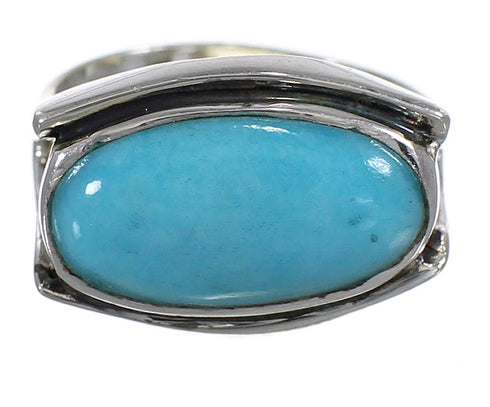 Sterling Silver Turquoise Southwestern Ring Size 6-1/4 QX83795