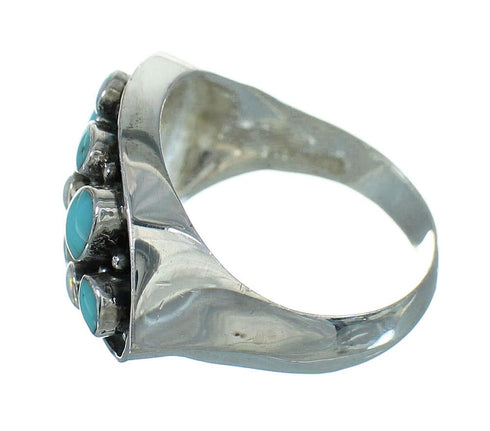 Turquoise And Opal Genuine Sterling Silver Ring Size 8-1/2 UX84178