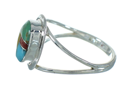 Multicolor Sterling Silver Southwestern Ring Size 4-1/2 YX83435