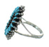 Turquoise Silver Southwest Needlepoint Water Wave Ring Size 7 QX84760