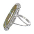 Southwestern Turquoise Opal And Silver Ring Size 7-1/2 YX83542