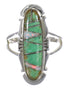 Southwest Turquoise Opal And Sterling Silver Ring Size 4-3/4 YX83543