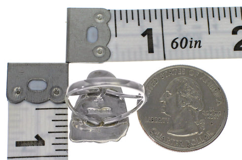 Turquoise Opal Silver Southwestern Flower Ring Size 5-1/4 YX83681