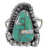 Turquoise Opal Sterling Silver Southwest Flower Ring Size 5-1/4 YX83683