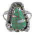 Turquoise Opal Sterling Silver Southwestern Flower Ring Size 7-1/2 YX83684