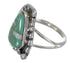 Turquoise Opal Sterling Silver Southwestern Flower Ring Size 7-1/2 YX83684