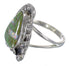 Turquoise Opal Authentic Sterling Silver Southwest Flower Ring Size 6-1/2 YX83689