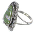 Turquoise Opal And Sterling Silver Southwestern Flower Ring Size 7-1/2 YX83697