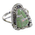 Genuine Sterling Silver Turquoise Opal Southwest Flower Ring Size 6-3/4 YX83741