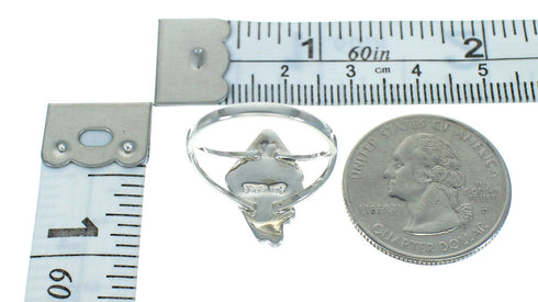 Sterling Silver Multicolor Water Wave Ring Size 5-1/2 UX83838