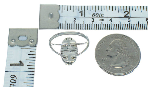 Genuine Sterling Silver Southwest Multicolor Ring Size 6 UX83877