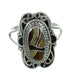 Southwest Genuine Sterling Silver And Multicolor Ring Size 5-1/2 UX83907