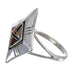 Southwestern Genuine Stering Silver Multicolor Ring Size 5-1/2 RX84033