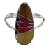 Multicolor Authentic Stering Silver Southwest Ring Size 6-3/4 RX84094