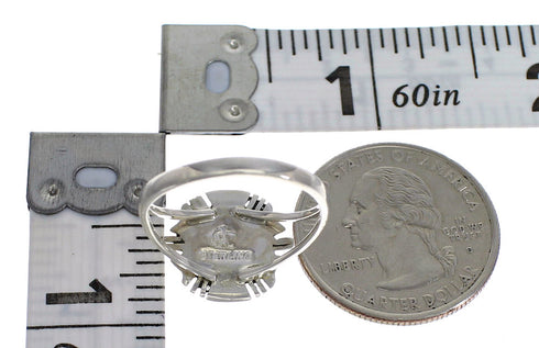 Multicolor Inlay Authentic Sterling Silver Ring Size 6 RX84207