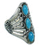 Southwest Sterling Silver Turquoise Ring Size 7-3/4 QX87225