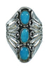 Genuine Sterling Silver Southwest Turquoise Ring Size 6-1/2 QX87218