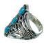Genuine Sterling Silver Southwest Turquoise Ring Size 6-1/2 QX87218