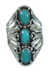 Sterling Silver Southwestern Turquoise Ring Size 6 QX84615