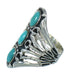 Sterling Silver Southwestern Turquoise Ring Size 6 QX84615