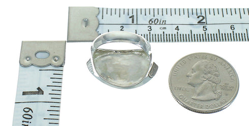 Turquoise Southwestern Authentic Sterling Silver Ring Size 8-3/4 QX84667