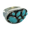 Turquoise Southwestern Genuine Sterling Silver Ring Size 8 QX84670