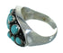 Turquoise Southwestern Genuine Sterling Silver Ring Size 8 QX84670