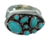 Southwestern Turquoise Silver Ring Size 7 QX84694