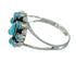 Genuine Sterling Silver Southwestern Turquoise Jewelry Ring Size 7-1/2 QX84708