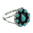 Southwestern Genuine Sterling Silver Turquoise Jewelry Ring Size 5-1/4 QX84716