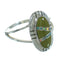Silver Southwestern Turquoise Opal Ring Size 6-3/4 QX83470