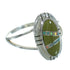 Silver Southwestern Turquoise Opal Ring Size 6-3/4 QX83470