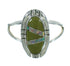 Silver Southwestern Turquoise Opal Ring Size 6-3/4 QX83470