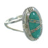 Genuine Sterling Silver Southwestern Turquoise Opal Ring Size 5-1/4 QX83477