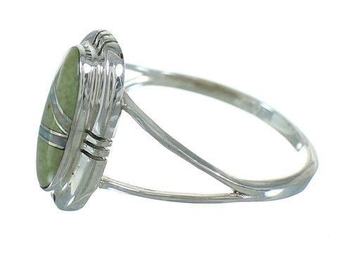Southwestern Sterling Silver Turquoise Opal Ring Size 5 QX83481