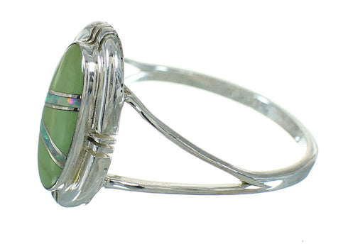 Turquoise Opal Sterling Silver Southwest Ring Size 7-1/2 QX83493