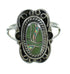 Southwest Turquoise Opal Silver Ring Size 5 QX83518