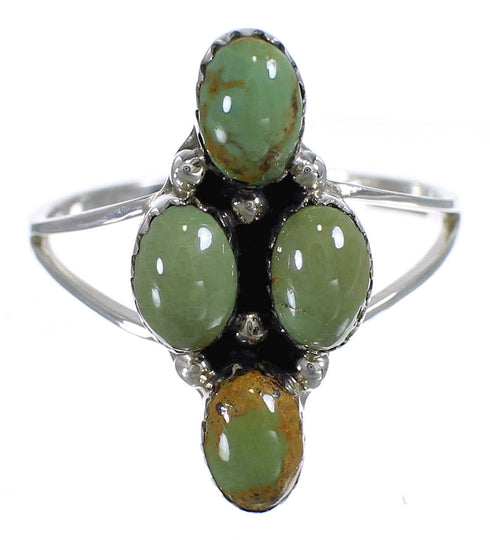 Turquoise Sterling Silver Southwestern Ring Size 8-1/2 YX84456
