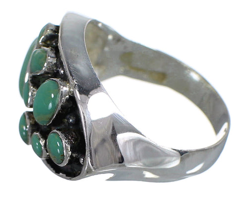 Turquoise And Silver Southwest Ring Size 8-1/4 YX84490