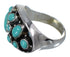 Southwest Turquoise Silver Ring Size 8 YX84509