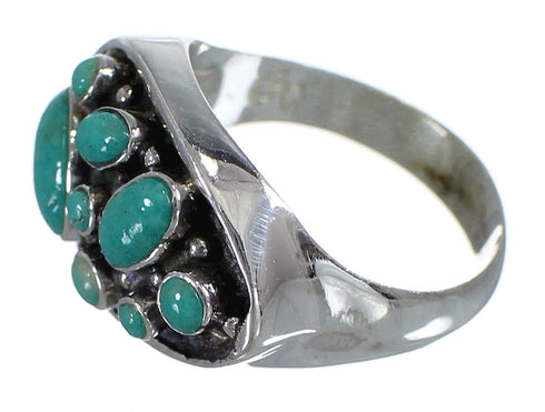 Southwest Turquoise Sterling Silver Ring Size 6-1/4 YX84512