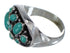 Southwest Turquoise Sterling Silver Ring Size 6-1/4 YX84512