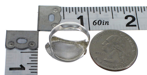 Southwest Turquoise Sterling Silver Ring Size 6-1/4 YX84512